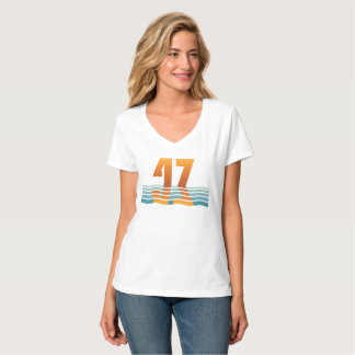 Dames Sunset 47 V-Neck 2-Side V2 T-Shirt