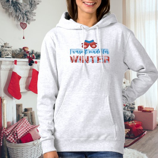 Dames sweat à capuche drôle rouge d'hiver