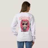 Dames Sweatshirt - Rock & Rawer Funny Kawaii Cat (Achterkant volledig)