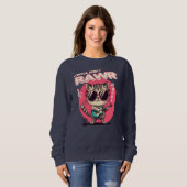 Dames Sweatshirt - Rock & Rawer Funny Kawaii Cat (Voorkant volledig)