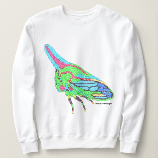 Dames sweatshirt (wit) - Oak Treehopper (Design voorkant)