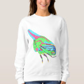 Dames sweatshirt (wit) - Oak Treehopper (Voorkant)