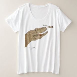 Dames T-shirt Allosaurus Boop Dinosaur Extra Maat