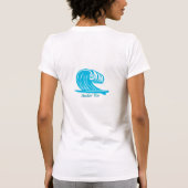 Dames T-shirt Blue Wave (Achterkant)