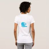 Dames T-shirt Blue Wave (Achterkant volledig)