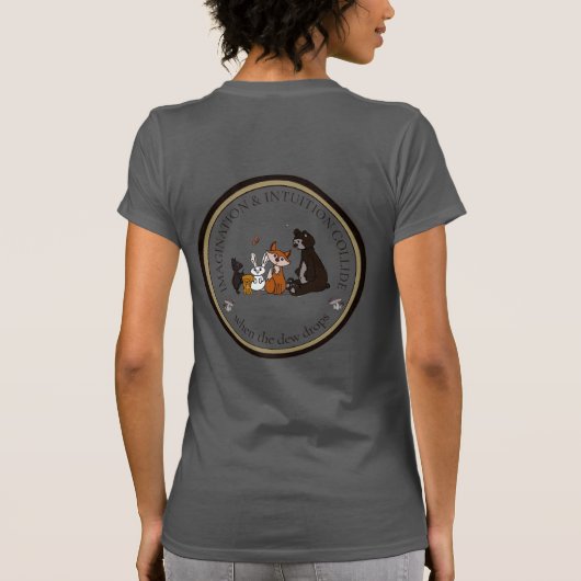 Dames T-shirt Imagination & Intuition Collide (Achterkant)