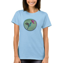 Dames T-shirt in lichtblauw