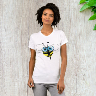 Dames T-shirt met Bij Met Grote Ogen