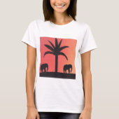 Dames T-shirt met ellephant design (Voorkant)