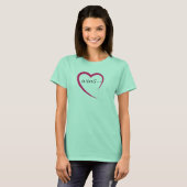 Dames T-shirt met hart (Voorkant volledig)