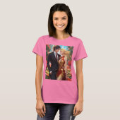 Dames T-shirt, paar liefde bedrukt T-shirt (Voorkant volledig)