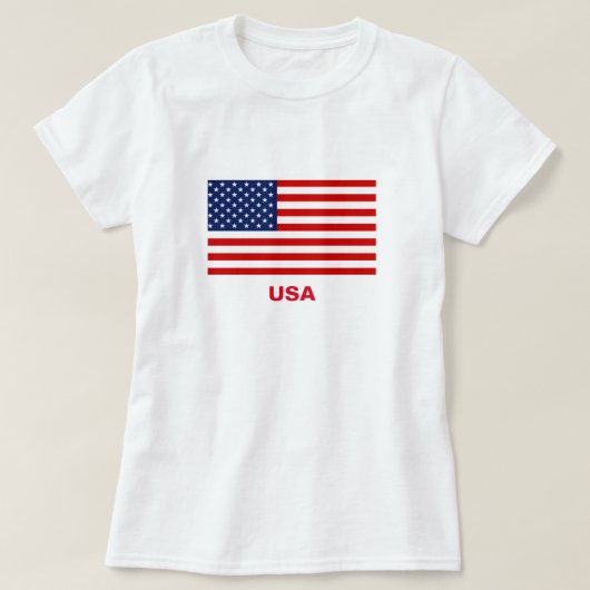 Dames T-shirt USA (Design voorkant)
