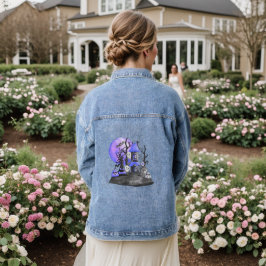 Dames T-shirts, heren overhemden, Moeder spook T-s Denim Jacket