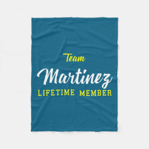 Dames Team Martinez Lifetime Lid Achternaam Geboor Fleece Deken