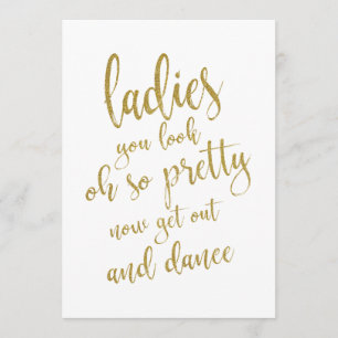 Dames Toilet Gouden Betaalbaar Huwelijk Bord Kaart