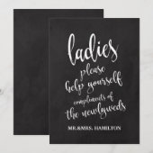 Dames toilettenmand betaalbaar schoolbord bordje kaart (Voorkant / Achterkant)