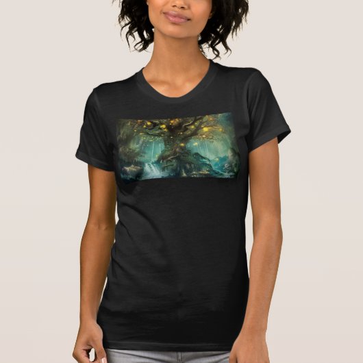 dames tree of lights t-shirt (Voorkant)