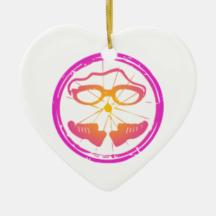 Dames triatlon, vrouw triatlon keramisch ornament