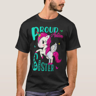 Dames Trots Zuster Autisme Bewustzijn Wereld Dag U T-shirt