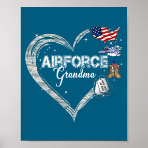 Dames trotse luchtmacht oma luchtmacht afstuderen poster