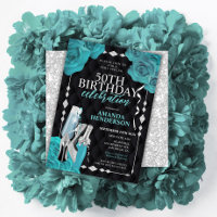 Dames turquoise en zilver verjaardag