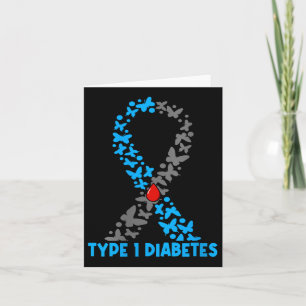 Dames Type 1 Diabetes V-hals  Kaart