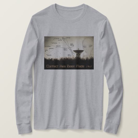 Dames UFO Contact T-shirt met lange mouwen (Design voorkant)