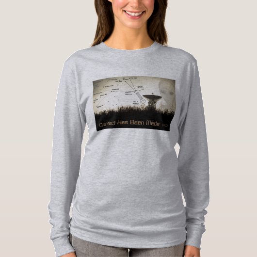 Dames UFO Contact T-shirt met lange mouwen (Voorkant)