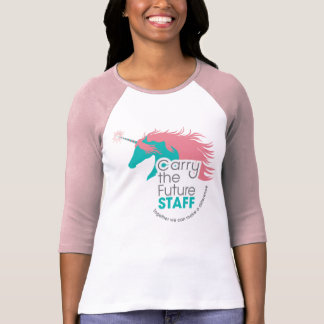 Dames Unicorn Personeel Baseball T-shirt