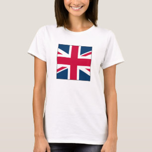 Dames Union Jack T-shirt Klein Vierkant Design