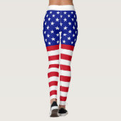 Dames USA Vlag Leggings (Achterkant)