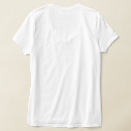 Dames V-hals T-shirt (Laag Achter)