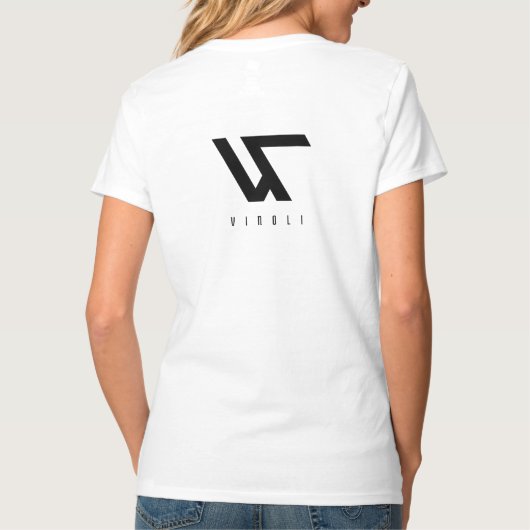 Dames V-hals T-shirts (Achterkant)