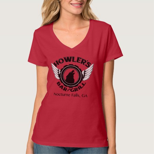 Dames Vee Neck T-shirt (Voorkant)