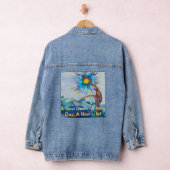 Dames Vibrant Vision Print Denim Jasje Jacket (Hangar)
