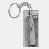 "Dames Victoriaans Golfing" Sleutelhanger (Voorkant Links)