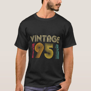 Dames Vintage 1951 75e verjaardag 75 jaar oud Re T-shirt