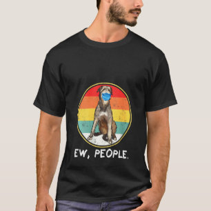 Dames Vintage Ew Mensen Ierse Wolfshond Honden Dra T-shirt