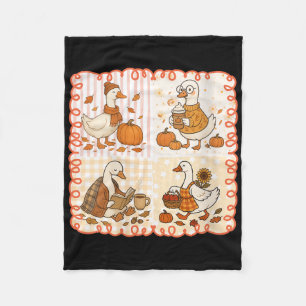 Dames Vintage Goose Pompoen Seizoen Herfst Val Bla Fleece Deken