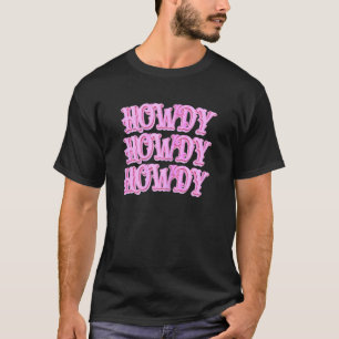 Dames Vintage Howdy Rodeo Westers Landelijk Zuiden T-shirt