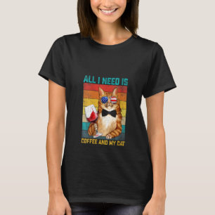 Dames Vintage Kat Wijn Drinken Quote Vader Moeder T-shirt