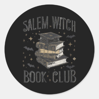 Dames Vintage Salem Boek Club Zwarte Kat Boekenlie Ronde Sticker