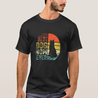 Dames Vintage Siberische Husky Beste Hondenmoeder  T-shirt