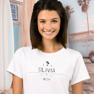 Dames Vintage Van Life Surfer Crew T-Shirt