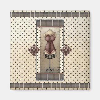 Dames Vintage Victorien Corset Fridge Magnet