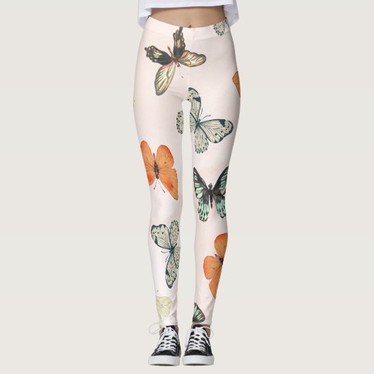 Dames Vlinder Mode Leggings (Voorkant)