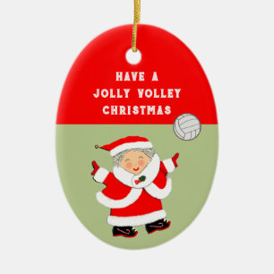 Dames Volleybal Kerst Collectie Keramisch Ornament