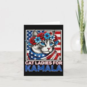Dames voor Kamala Funny Cat 2024 President Kamala- Kaart