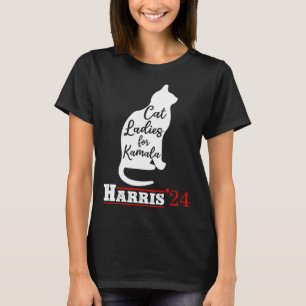 Dames voor Kamala Funny Cat 2024 President Kamala T-shirt