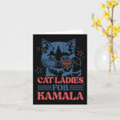 Dames voor Kamala Funny Cat President Kamala-harri Kaart (Gele Bloem)
